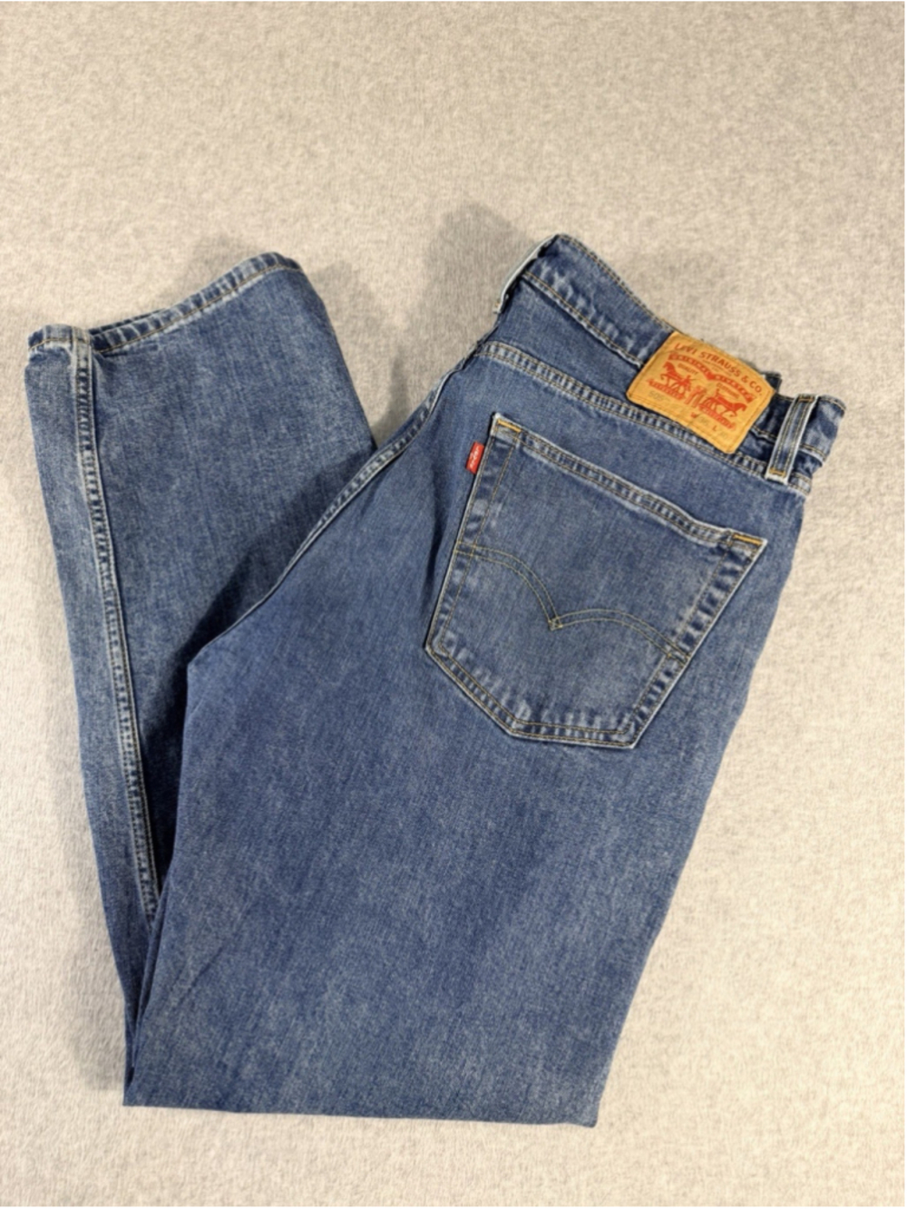 Levis‎ 505 Original Straight Leg Medium Wash Blue Denim Jeans Mens 36x30